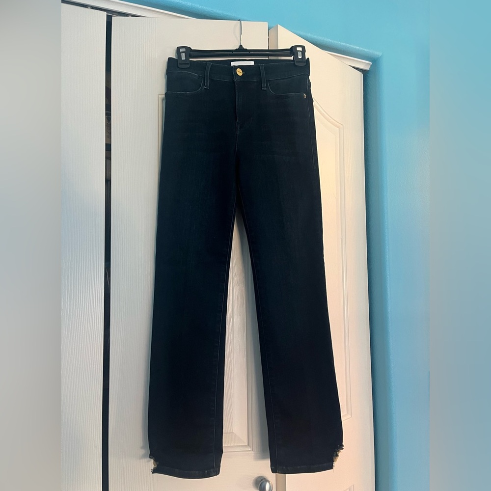 Frame Denim Women's Dark Blue Le High Straight Jeans